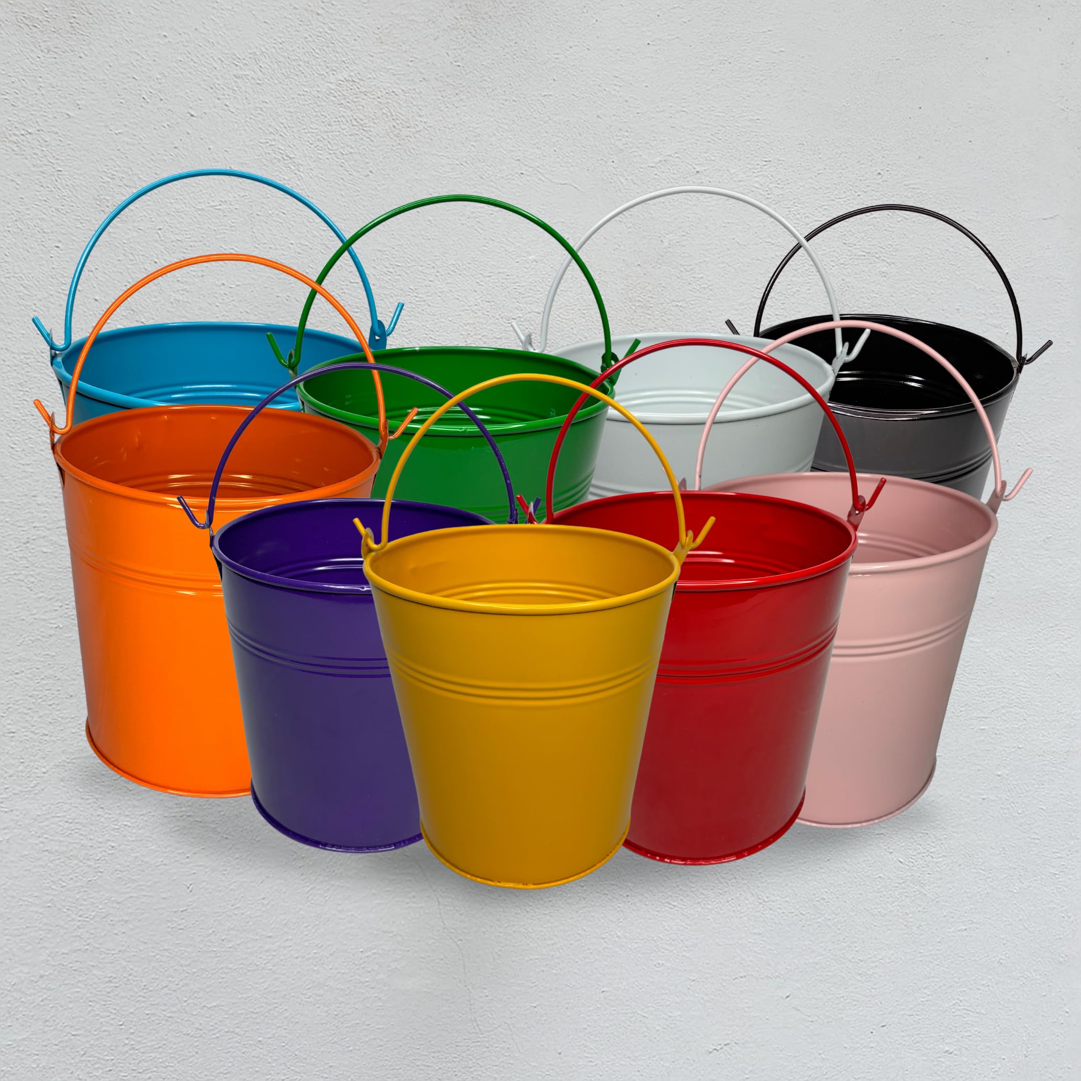 Enamel Bucket Planters (9 Colours)